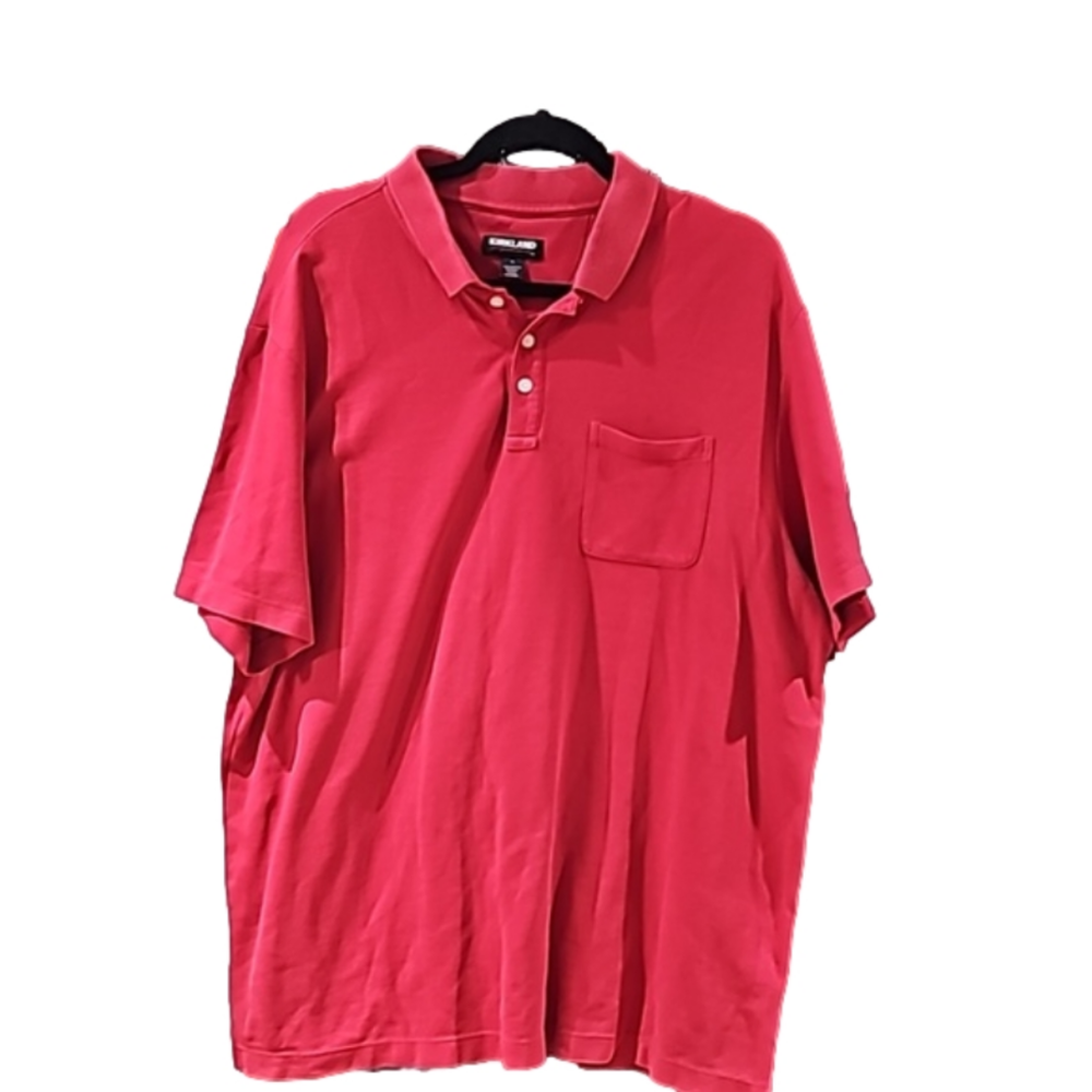 Kirkland Signature Polo tee shirt red xl